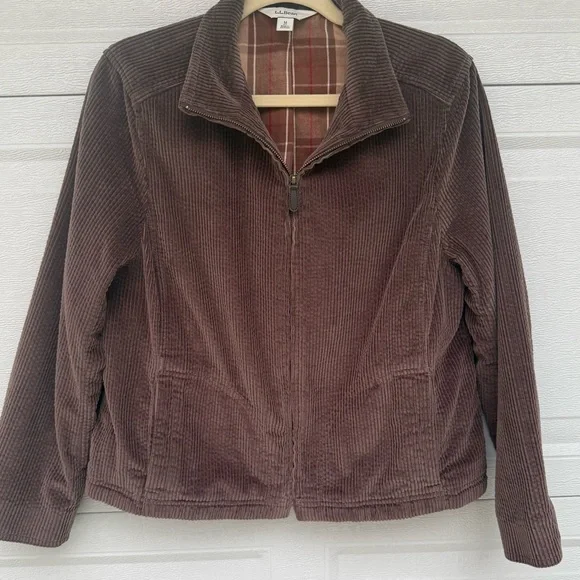 L.L. Bean Dark Brown Corduroy Utility Jacket - Picture 1 of 8